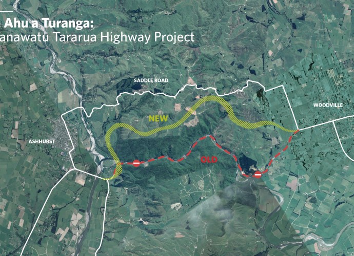 Te Ahu and Turanga: Manawatū Turanga Highway map